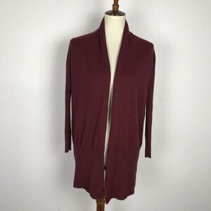 Moda International Cardigan Sweater Cotton Cashmere Knit Open Front